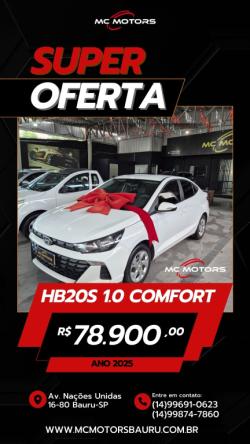 HYUNDAI HB 20 Sedan 1.0 12V 4P FLEX COMFORT PLUS