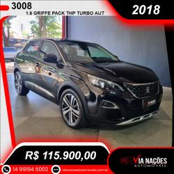 PEUGEOT 3008 1.6 16V 4P GRIFFE PACK THP TURBO AUTOMTICO