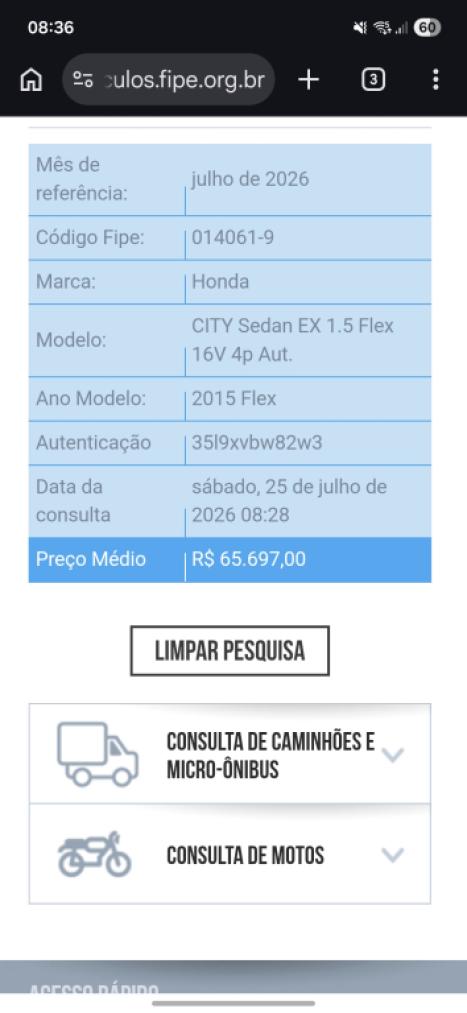 HONDA City Sedan 1.5 16V 4P EX FLEX AUTOM�TICO, Foto 3