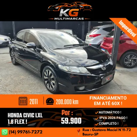 HONDA Civic 1.8 16V 4P FLEX LXL SE AUTOM�TICO, Foto 1