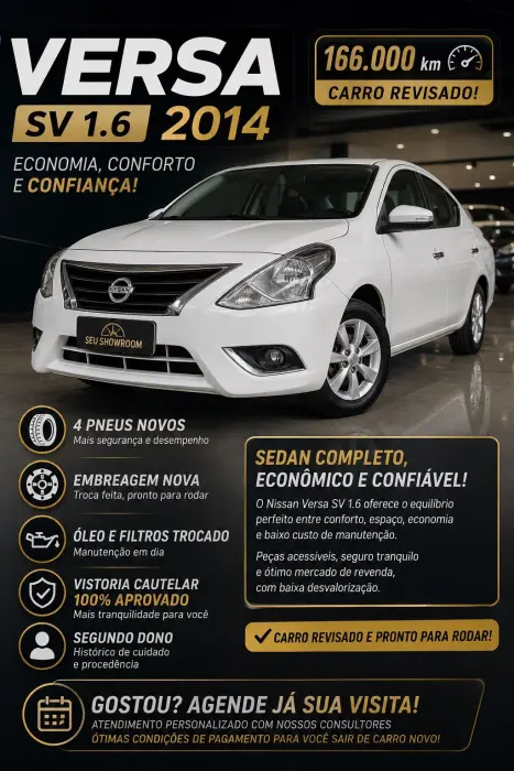 NISSAN Versa Sedan 1.6 16V 4P FLEX SV, Foto 9