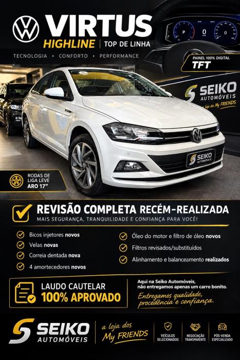 VOLKSWAGEN Virtus 1.0 4P 200 TSI FLEX HIGHLINE AUTOMÁTICO, Foto 2