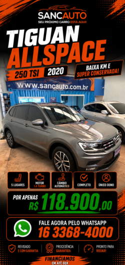 VOLKSWAGEN Tiguan 1.4 250 TSI TOTAL FLEX ALLSPACE COMFORTLINE TURBO AUTOM�TICO TIPTRONIC