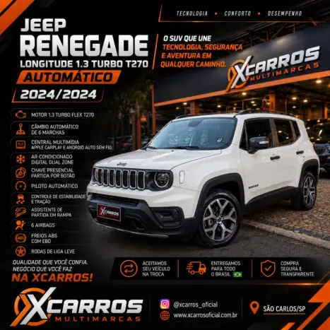 JEEP Renegade 1.3 16V 4P FLEX T270 LONGITUDE TURBO AUTOM�TICO, Foto 6
