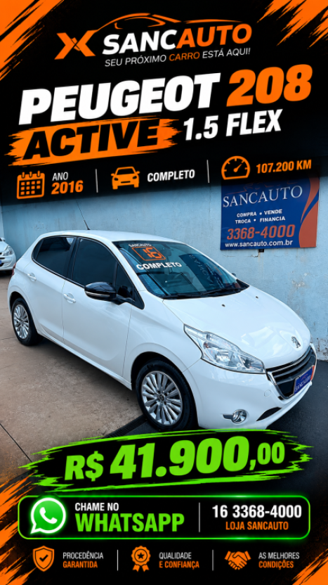 PEUGEOT 208 1.5 4P FLEX ACTIVE, Foto 1