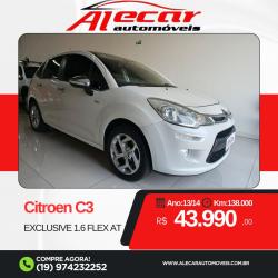 CITROEN C3 1.6 16V 4P FLEX VTI 120 EXCLUSIVE AUTOMTICO