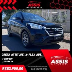 HYUNDAI Creta 1.6 16V 4P FLEX ATTITUDE AUTOMÁTICO HYUNDAI Creta 1.6 16V 4P FLEX ATTITUDE AUTOMÁTICO