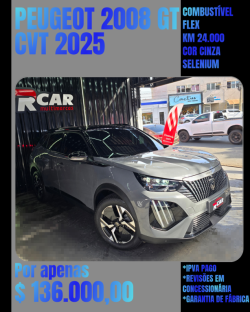 PEUGEOT 2008 1.0 12V 4P FLEX TURBO 200 GT AUTOM�TICO CVT