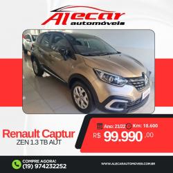 RENAULT Captur 1.3 16V 4P FLEX TCE ZEN TURBO X-TRONIC AUTOMTICO CVT