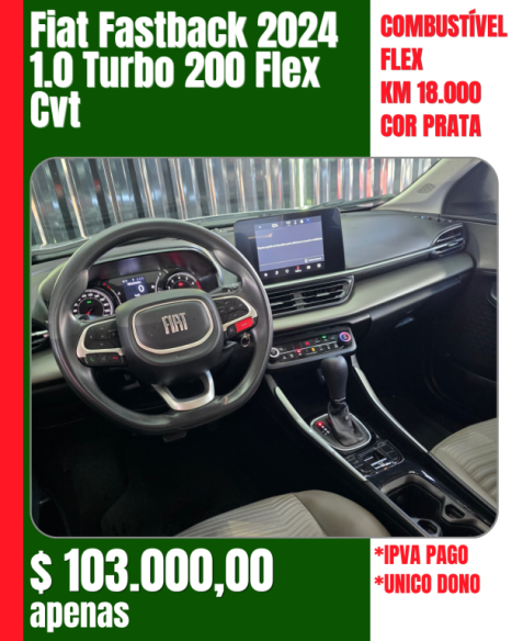 FIAT Fastback 1.0 12V 4P FLEX 200 TURBO AUTOM�TICO CVT, Foto 8