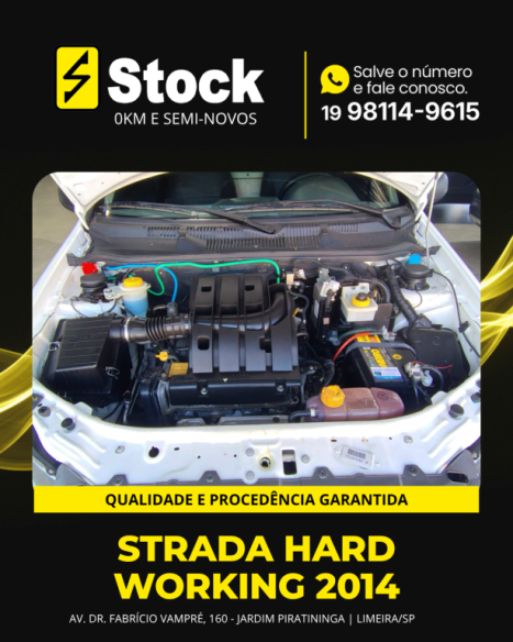 FIAT Strada 1.4 FLEX HARD WORKING CABINE SIMPLES, Foto 8
