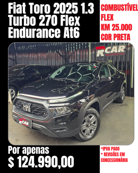 FIAT Toro 1.3 16V 4P FLEX 270 TURBO ENDURANCE AUTOM�TICO, Foto 5