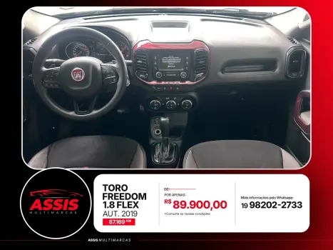 FIAT Toro 1.8 16V 4P FLEX FREEDOM AUTOMÁTICO, Foto 9