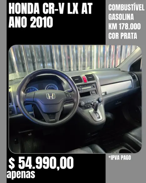 HONDA CRV 2.0 16V 4P LX FLEX AUTOMÁTICO, Foto 4