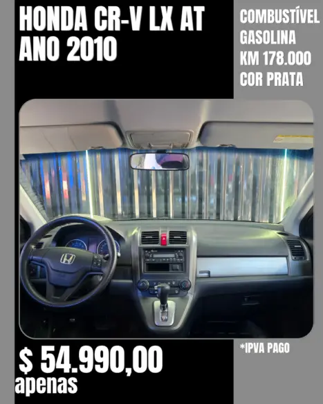 HONDA CRV 2.0 16V 4P LX FLEX AUTOMÁTICO, Foto 9