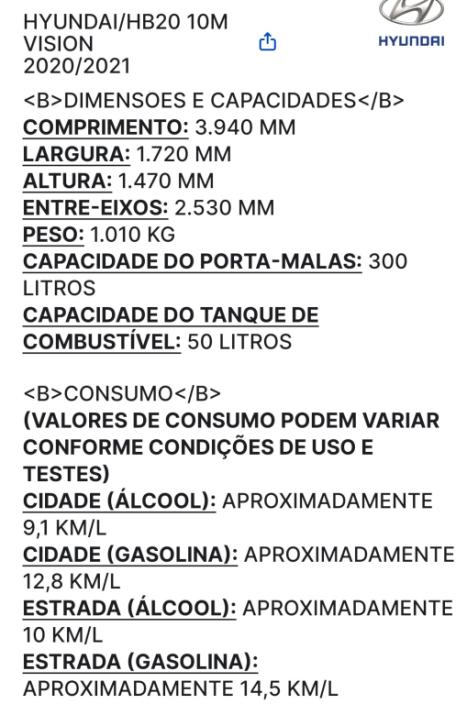 HYUNDAI HB 20 Hatch 1.0 12V 4P FLEX VISION, Foto 11