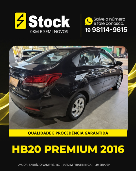 HYUNDAI HB 20 Sedan 1.6 16V 4P FLEX PREMIUM AUTOM�TICO, Foto 4