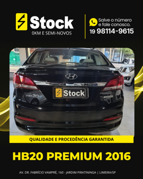 HYUNDAI HB 20 Sedan 1.6 16V 4P FLEX PREMIUM AUTOM�TICO, Foto 6