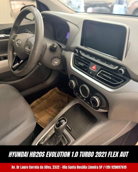 HYUNDAI HB 20 Sedan 1.0 12V 4P FLEX TGDI EVOLUTION TURBO AUTOMÁTICO, Foto 7
