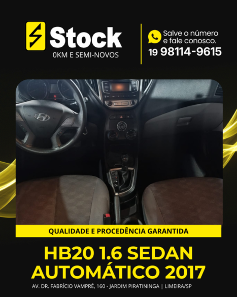 HYUNDAI HB 20 Sedan 1.6 16V 4P FLEX COMFORT AUTOMÁTICO, Foto 7