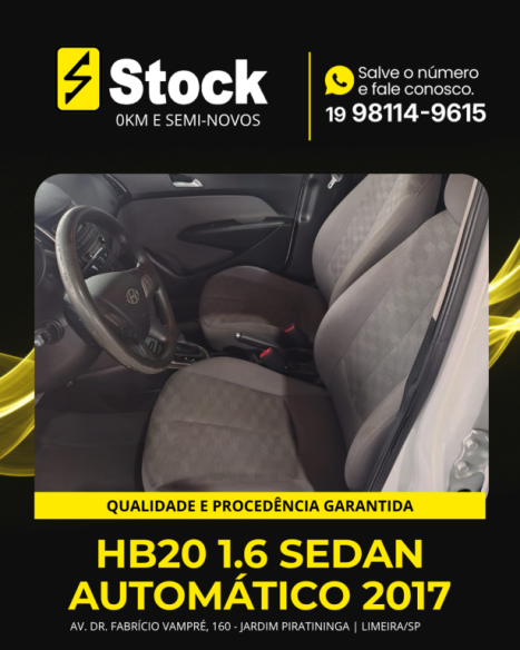 HYUNDAI HB 20 Sedan 1.6 16V 4P FLEX COMFORT AUTOMÁTICO, Foto 8