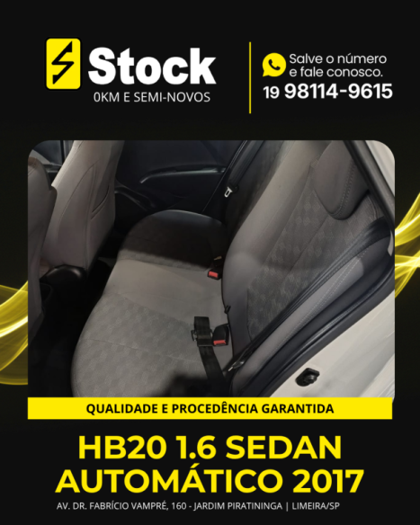 HYUNDAI HB 20 Sedan 1.6 16V 4P FLEX COMFORT AUTOMÁTICO, Foto 9