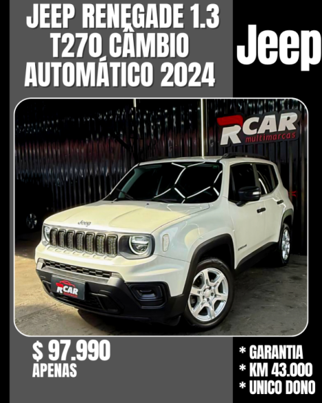 JEEP Renegade 1.3 16V 4P FLEX T270 TURBO AUTOMÁTICO, Foto 2