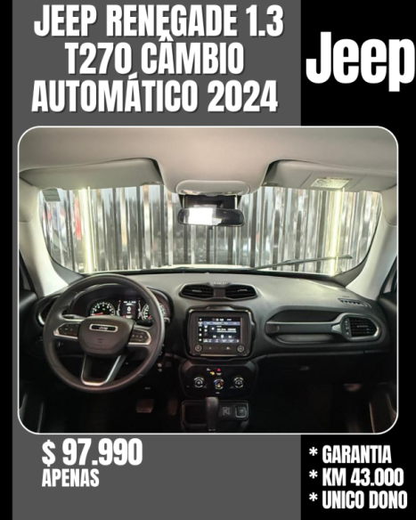 JEEP Renegade 1.3 16V 4P FLEX T270 TURBO AUTOMÁTICO, Foto 4