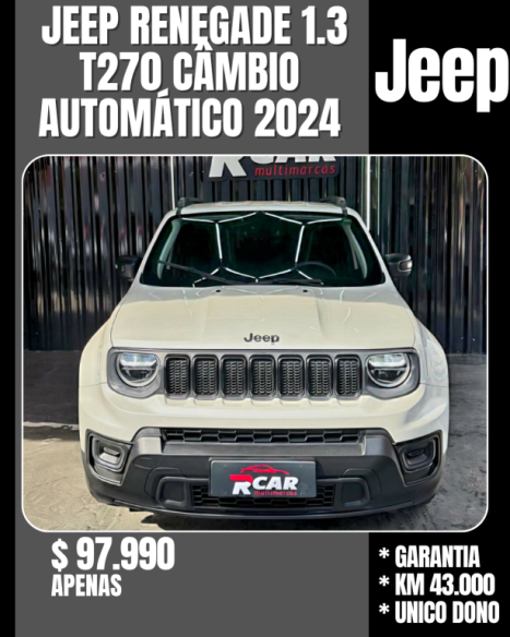 JEEP Renegade 1.3 16V 4P FLEX T270 TURBO AUTOMÁTICO, Foto 6
