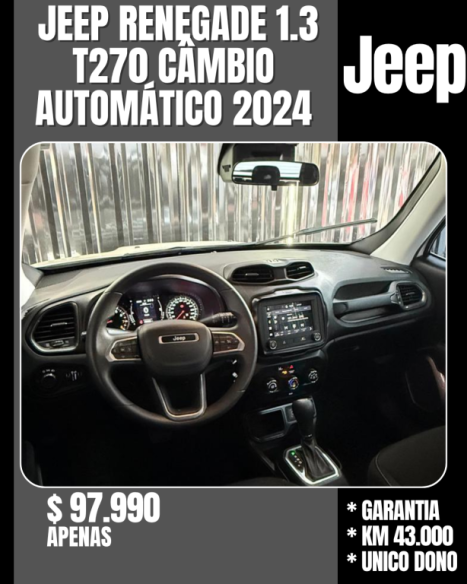 JEEP Renegade 1.3 16V 4P FLEX T270 TURBO AUTOMÁTICO, Foto 7