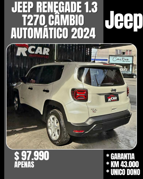 JEEP Renegade 1.3 16V 4P FLEX T270 TURBO AUTOMÁTICO, Foto 8