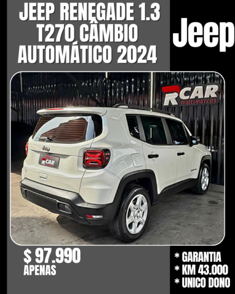 JEEP Renegade 1.3 16V 4P FLEX T270 TURBO AUTOMÁTICO, Foto 9