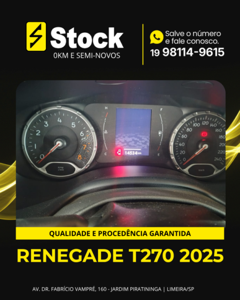 JEEP Renegade 1.3 16V 4P FLEX T270 TURBO AUTOMÁTICO, Foto 11