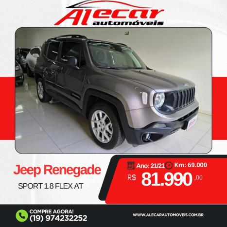 JEEP Renegade 1.8 16V 4P FLEX SPORT AUTOMÁTICO, Foto 1 JEEP Renegade 1.8 16V 4P FLEX SPORT AUTOMÁTICO, Foto 1