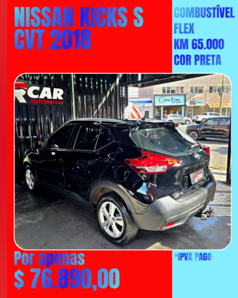 NISSAN Kicks 1.6 16V 4P FLEXSTART S DIRECT X-TRONIC AUTOM�TICO CVT, Foto 3