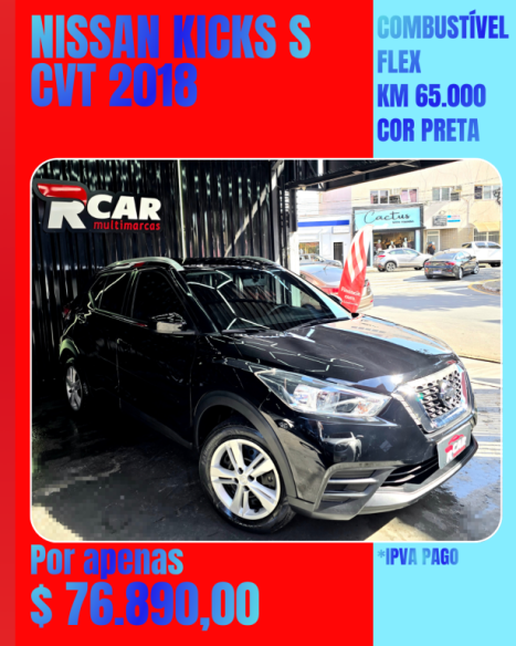 NISSAN Kicks 1.6 16V 4P FLEXSTART S DIRECT X-TRONIC AUTOM�TICO CVT, Foto 1