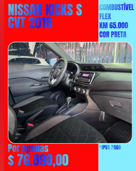 NISSAN Kicks 1.6 16V 4P FLEXSTART S DIRECT X-TRONIC AUTOM�TICO CVT, Foto 6