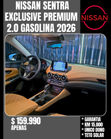 NISSAN Sentra 2.0 16V 4P EXCLUSIVE AUTOMÁTICO, Foto 8