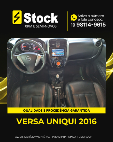 NISSAN Versa Sedan 1.6 16V 4P UNIQUE FLEX, Foto 5