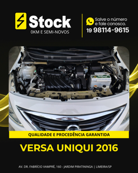 NISSAN Versa Sedan 1.6 16V 4P UNIQUE FLEX, Foto 8