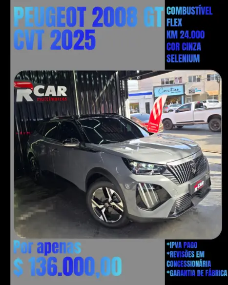 PEUGEOT 2008 1.0 12V 4P FLEX TURBO 200 GT AUTOM�TICO CVT, Foto 1