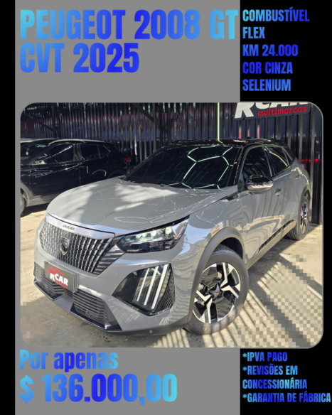 PEUGEOT 2008 1.0 12V 4P FLEX TURBO 200 GT AUTOM�TICO CVT, Foto 4