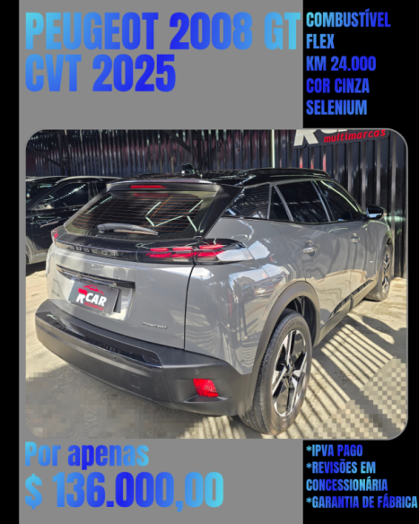 PEUGEOT 2008 1.0 12V 4P FLEX TURBO 200 GT AUTOM�TICO CVT, Foto 3