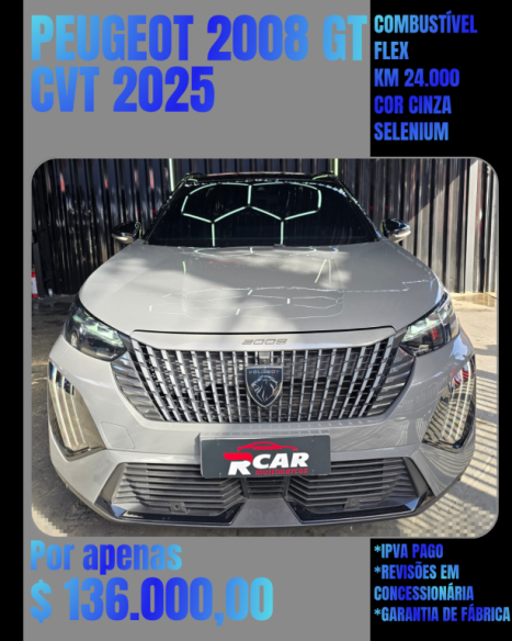 PEUGEOT 2008 1.0 12V 4P FLEX TURBO 200 GT AUTOM�TICO CVT, Foto 9