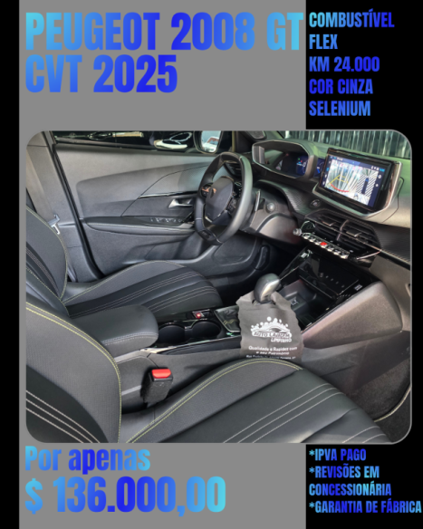 PEUGEOT 2008 1.0 12V 4P FLEX TURBO 200 GT AUTOM�TICO CVT, Foto 2