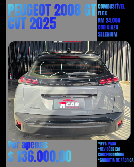 PEUGEOT 2008 1.0 12V 4P FLEX TURBO 200 GT AUTOM�TICO CVT, Foto 10