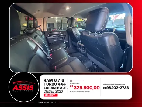 RAM 2500 6.7 I6 24V SLT CABINE DUPLA TURBO DIESEL LARAMIE 4X4 AUTOM�TICO, Foto 8