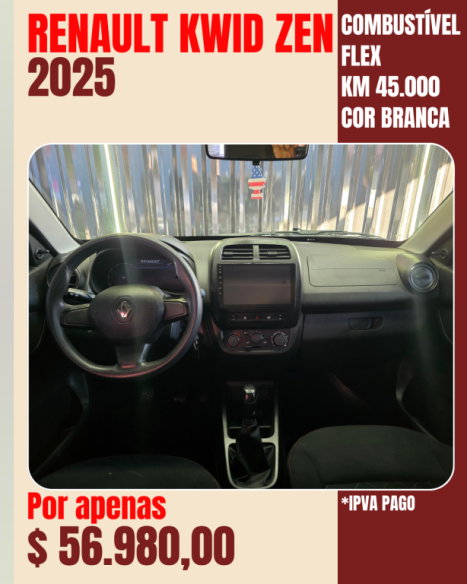 RENAULT Kwid 1.0 12V 4P SCE FLEX ZEN, Foto 2