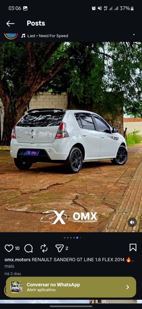 RENAULT Sandero 1.6 4P FLEX GT LINE LIMITED, Foto 2