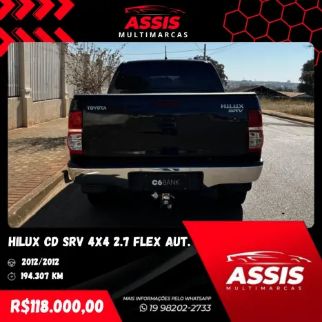 TOYOTA Hilux Caminhonete 2.7 16V 4P SRV CABINE DUPLA, Foto 6